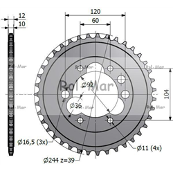 Koło łańcuchowe Z-39 12b Bizon-347872538