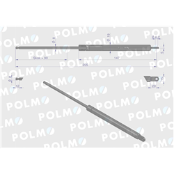 Siłownik szyberdachu L max. 255mm 65417046 FIAT POLMO-347451150