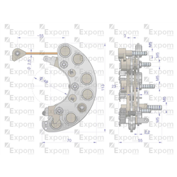 Prostownik alternatora 9515672EX C-385 Nowy Typ EXPOM KWIDZYN eu-347887181