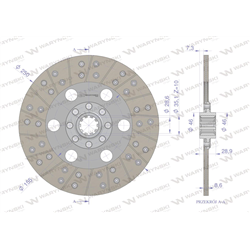 Tarcza sprzęgła John Deere AH12305 WARYŃSKI-347905388