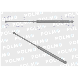 Siłownik szyberdachu L max. 519mm AL160699P JOHN DEERE POLMO-347878519