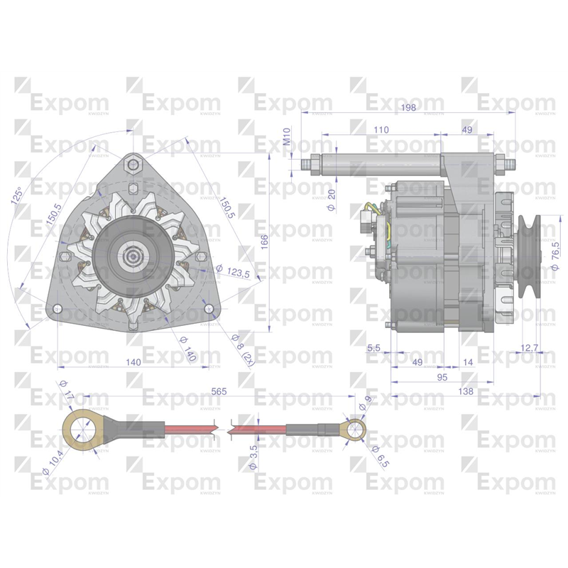Alternator kompletny C-330 72A EXPOM KWIDZYN eu-347475619