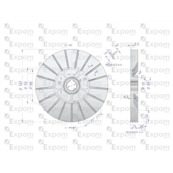 Wentylator alternatora EX257000 A120 Bizon EXPOM KWIDZYN eu-347887425