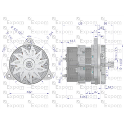 Alternator 14V. 55A. MF-4 3510000. A133-55A EXPOM KWIDZYN eu-347475628