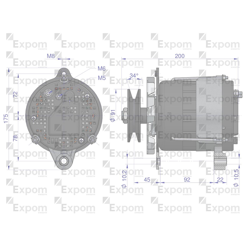 Alternator MTZ 72A EXPOM KWIDZYN eu-347471985
