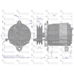 Alternator MTZ  80A z przewodem EXPOM KWIDZYN eu-347472000