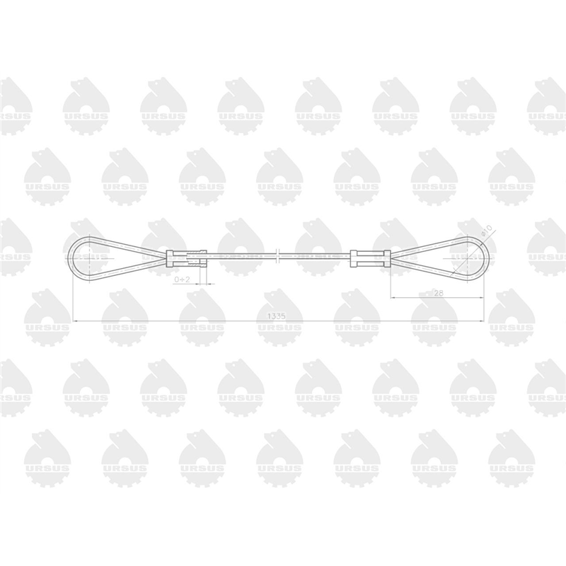 Linka - Maska L-1335mm 4236105 C-330 ORYGINAŁ URSUS-347885449