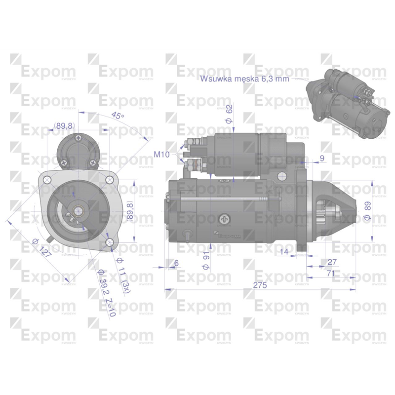 Rozrusznik 12V CLAAS Typ Iskra  MS551 EXPOM KWIDZYN eu-347472486