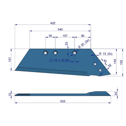 Lemiesz prawy SSP332 RABE Vulcan-347449808