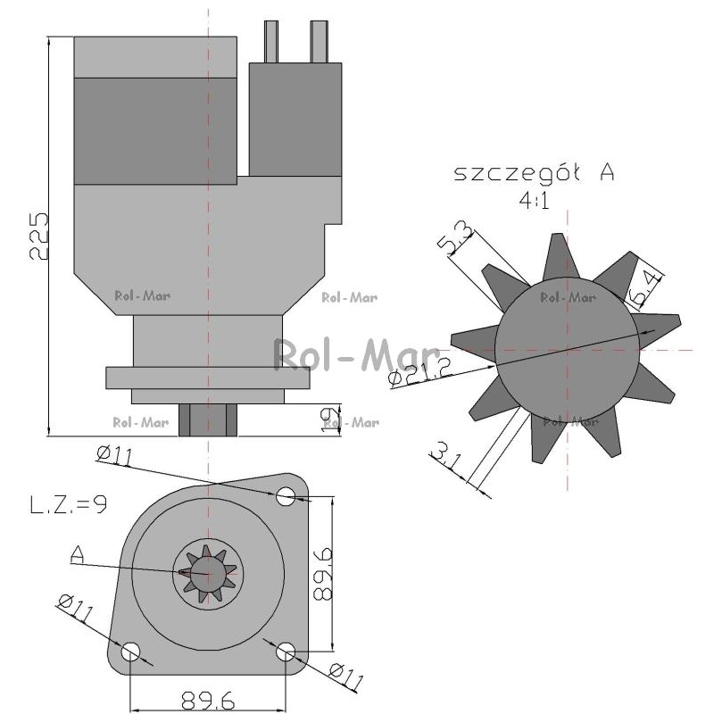Rozrusznik z reduktorem Case/IHC-347870471