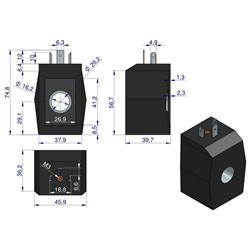 Cewka elektrozaworu 16mm 30W 12V DC-347448488