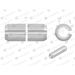 Kołek sprężysty 12x45 TEGER, (sprzedawane po 10)-347479149