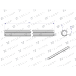 Kołek sprężysty 3x40 TEGER, (sprzedawane po 10)-347907496