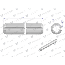 Kołek sprężysty 6x50 TEGER, (sprzedawane po 10)-347907570