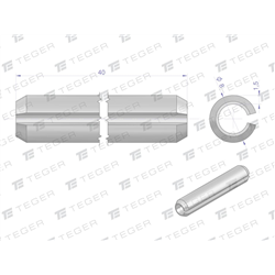 Kołek sprężysty 8x40 TEGER, (sprzedawane po 10)-347479169
