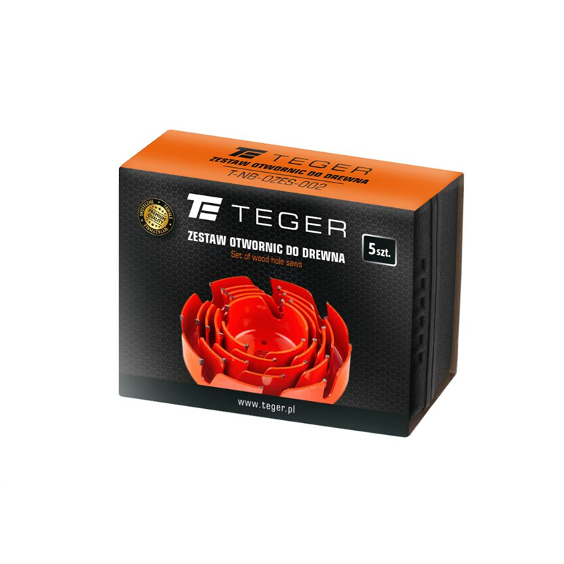 Zestaw otwornic do drewna 5szt. / TEGER-347474985