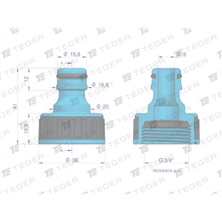 Przyłącze do kranu 3/4" / TEGER-347895132