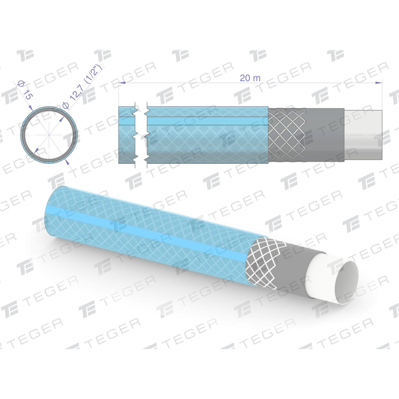 Wąż ogrodowy "STANDARD PLUS" FI 1/2". 20m / TEGER-347898452