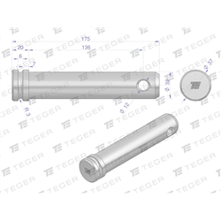 Sworzeń łącznika górnego 32x136x175 TEGER-347931661