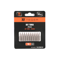 Bit TORX T8x25 mm, (10 szt), S2, Teger-347901864