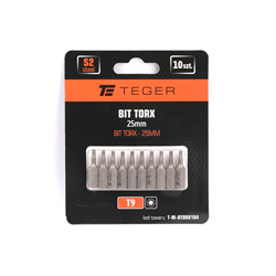 Bit TORX T9x25 mm, (10 szt), S2, Teger-347473502