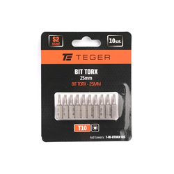 Bit TORX T10x25 mm, (10 szt), S2, Teger-347473503