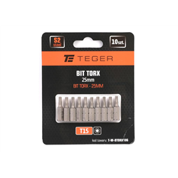 Bit TORX T15x25 mm, (10 szt), S2, Teger-347473504