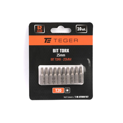 Bit TORX T20x25 mm, (10 szt), S2, Teger-347473505