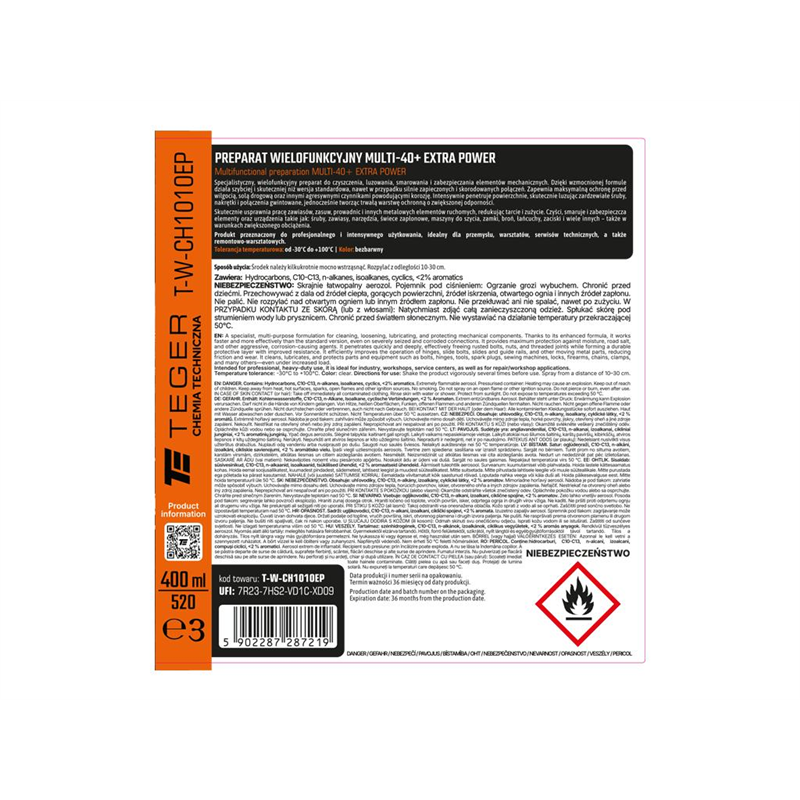 Preparat wielofunkcyjny MULTI-40 EXTRA POWER, 400ml, Teger-347926865