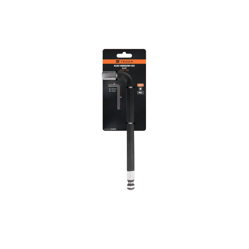 Klucz imbusowy HEX H17 - DŁUGI / TEGER-347474050
