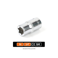 Klucz nasadowy 1/4" TORX E6, CR-V, Teger-347901657