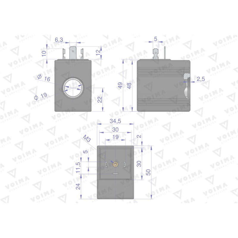 Cewka do rozdzielacza hydraulicznego 40L 24V VOIMA-347475874