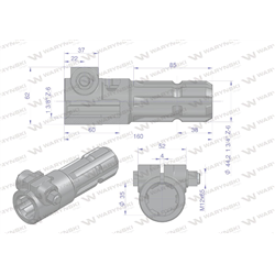 Redukcja adapter na śrubę 1 3/8" 6 wpustów na wałek 1 3/4" 6 wpustów WARYŃSKI-347449718
