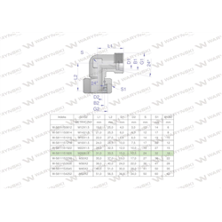 Kolanko hydrauliczne metryczne AB M26x1.5 18L (XEVW) Waryński-347889262