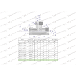 Trójnik hydrauliczny metryczny BBB M52x2 42L (XT) Waryński-347890431