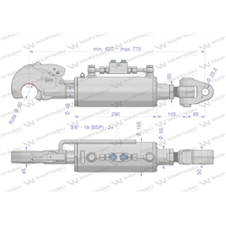 Łącznik Centralny Hydrauliczny KAT-3 FI25 Waryński-347470947