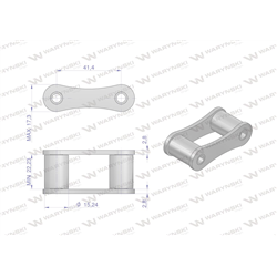 Ogniwo łańcucha S45 Waryński ( sprzedawane po 5 )-347458727