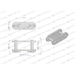 Zamek łańcucha CA555 Waryński ( sprzedawane po 5 )-347459531