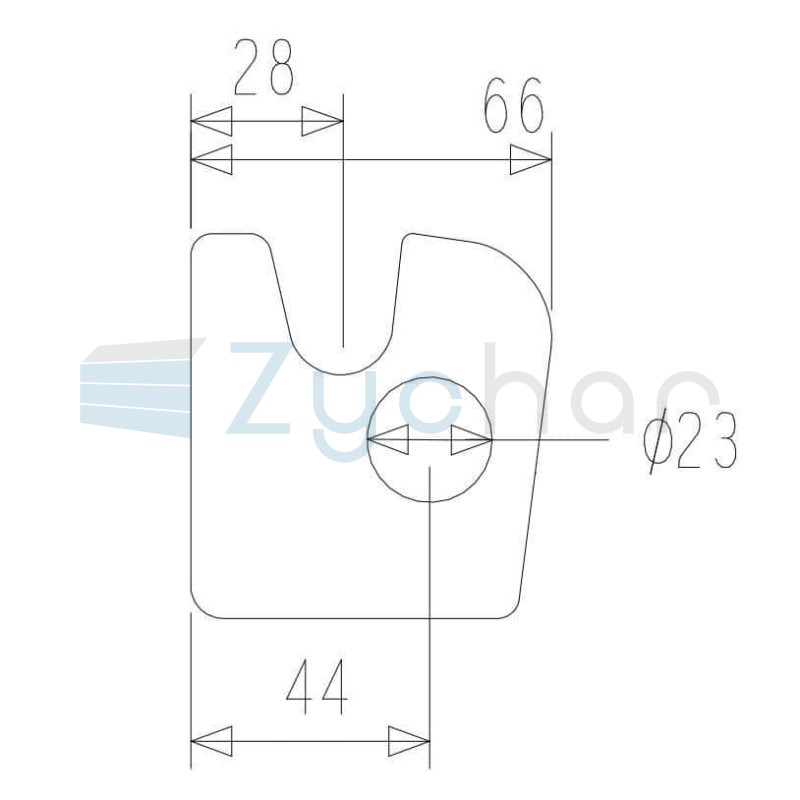 Element spawany do ramy przyczepy długość 70 mm