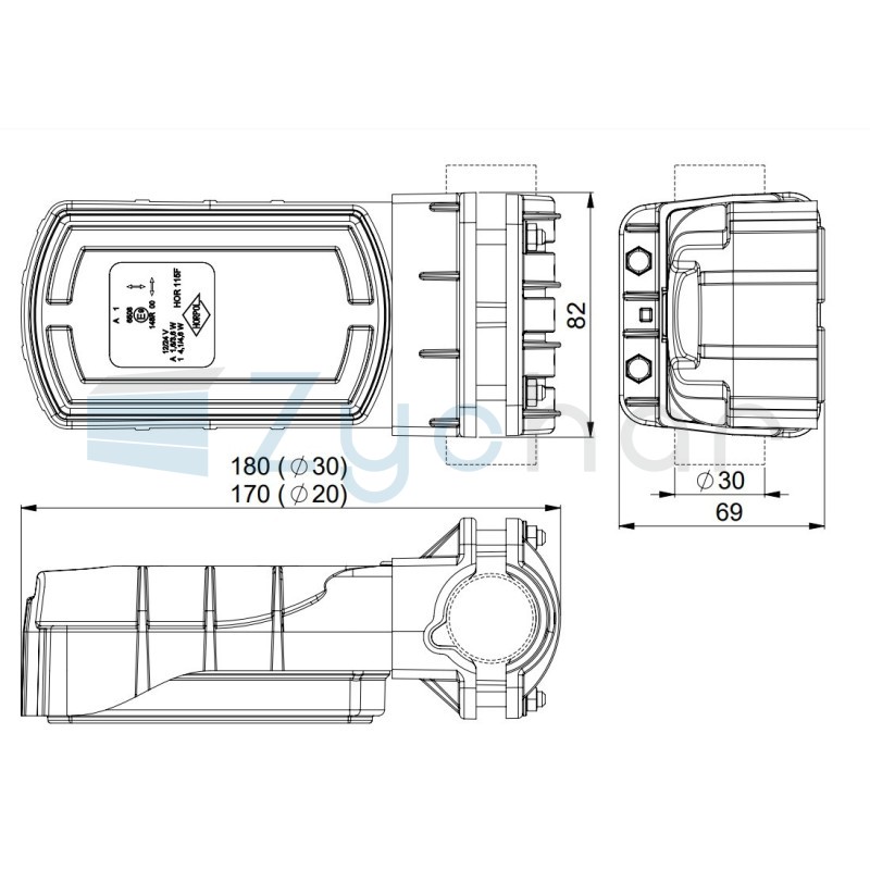 NEW LZD 2789/R2 CLEOfront front lamp, tube version