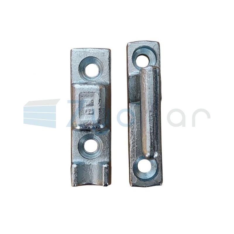 Zawias do burty aluminiowej L90 Bolec + gniazdo