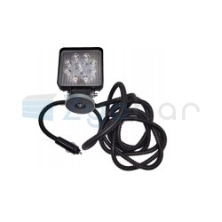 LED work lamp Rectangular, 9 LEDs on a magnet